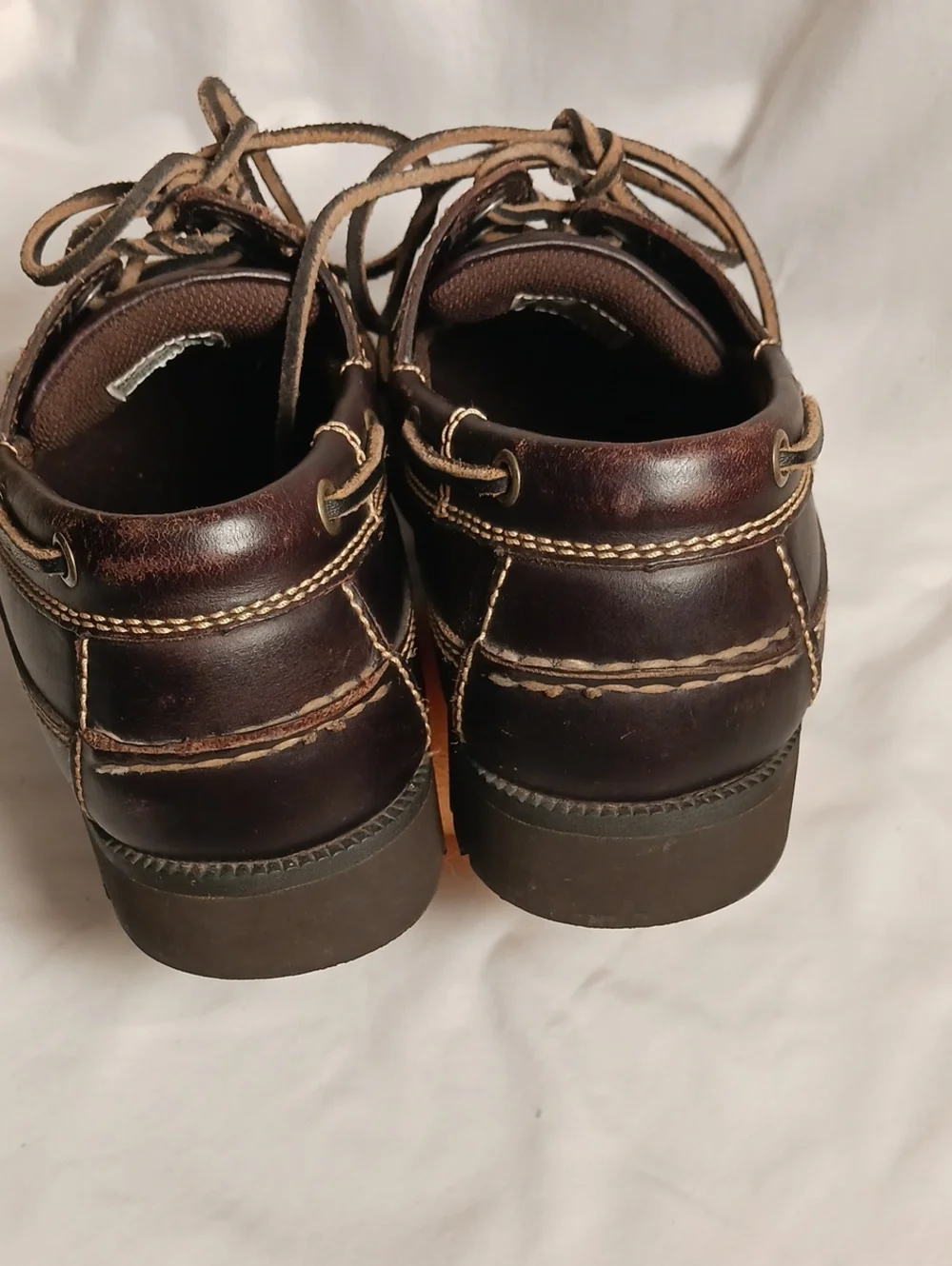 Cabela's Dark Brown Hand-sewn Leather Boat Shoes